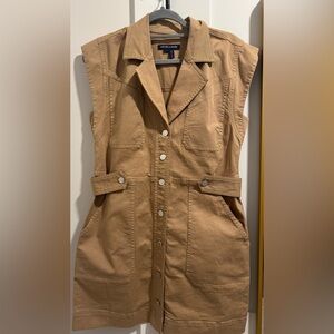 NWOT Veronica Beard Tan Jax Cotton Minidress